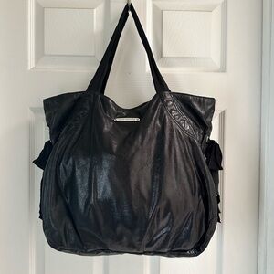 Juicy Couture Black Leather Tote Bag